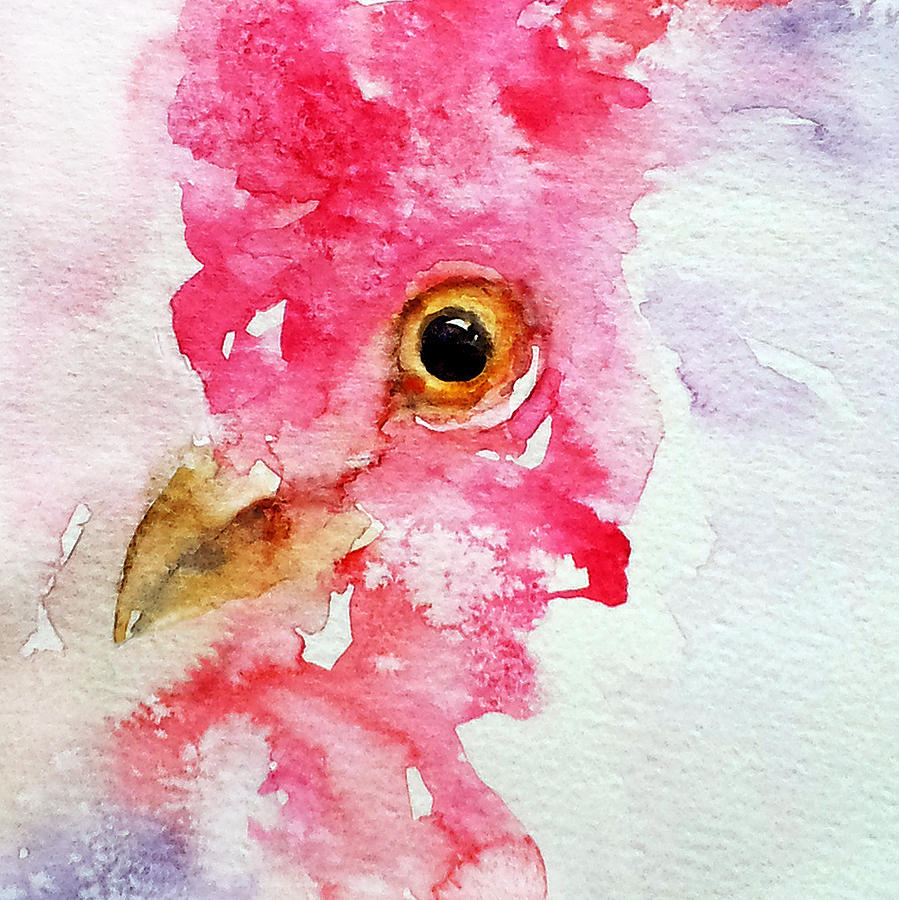 Rooster Head Painting by Arti Chauhan