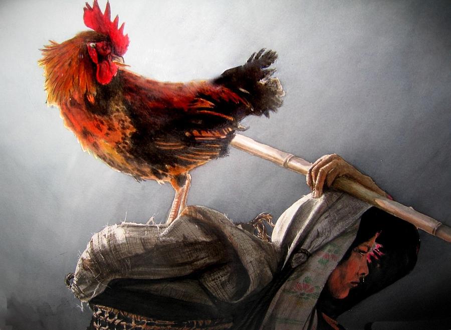 Rooster Painting by Lindsey Weimer