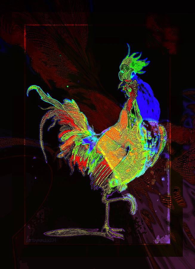 Rooster Digital Art by Mimulux Patricia No