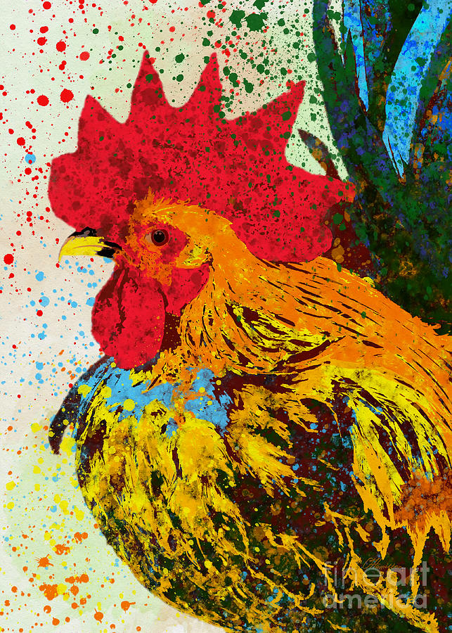 Rooster Mixed Media By Olga Hamilton - Fine Art America