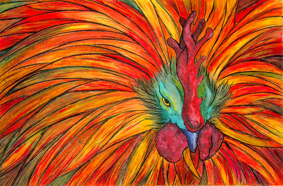 Rooster Painting - Rooster by Paul Gioacchini