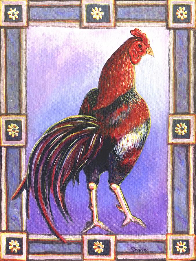 Rooster Painting - Rooster Prince by Linda Mears