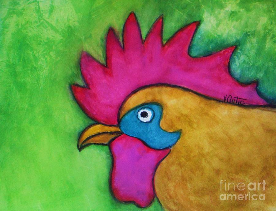 Rooster Painting by Vesna Antic