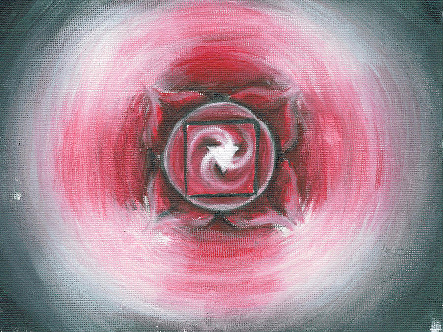 Red Painting - Root Chakra by Jade Clark