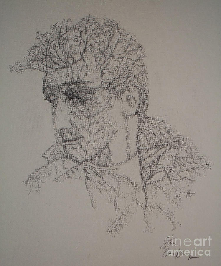 Surrealism Drawing - Root Of Determination by Jim Bomkamp