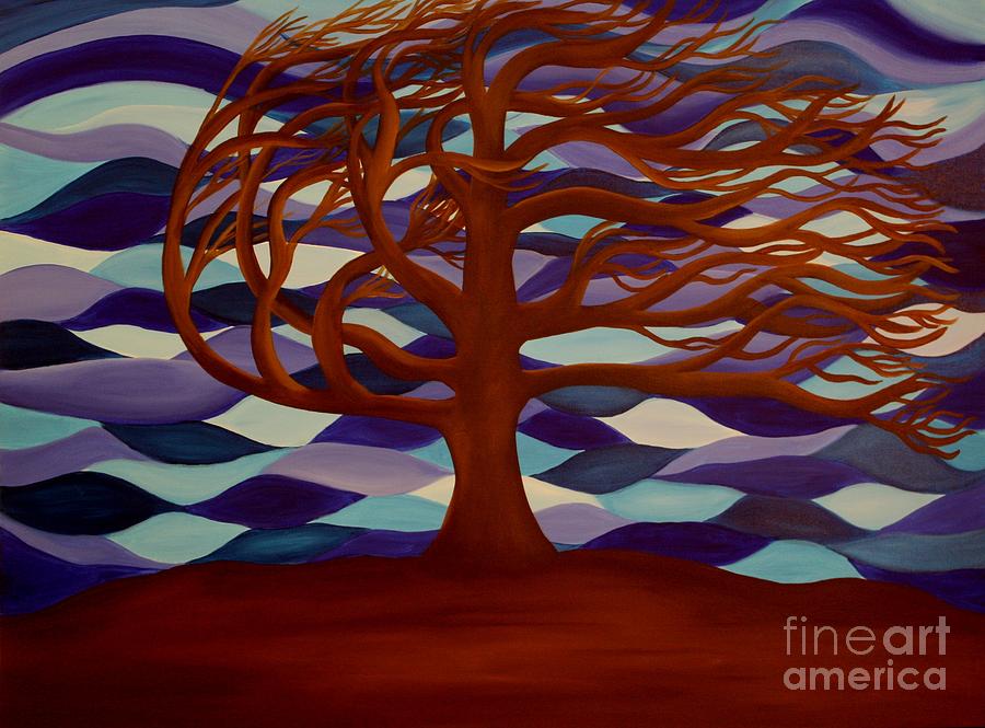 Tree Painting - Rooted by Janell R Colburn
