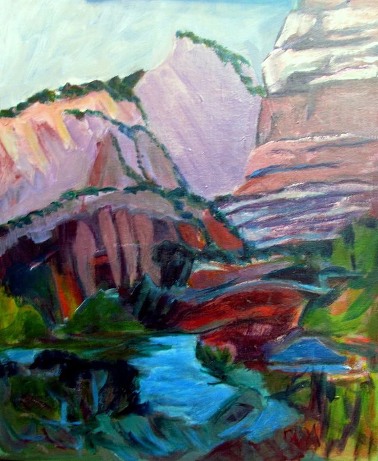 Roots and Rock of Zion Painting by Betty Pieper