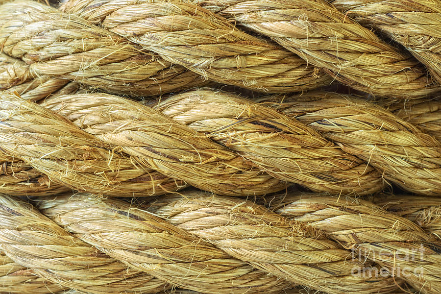 Abstract Photograph - Rope Background Texture by Amanda Elwell