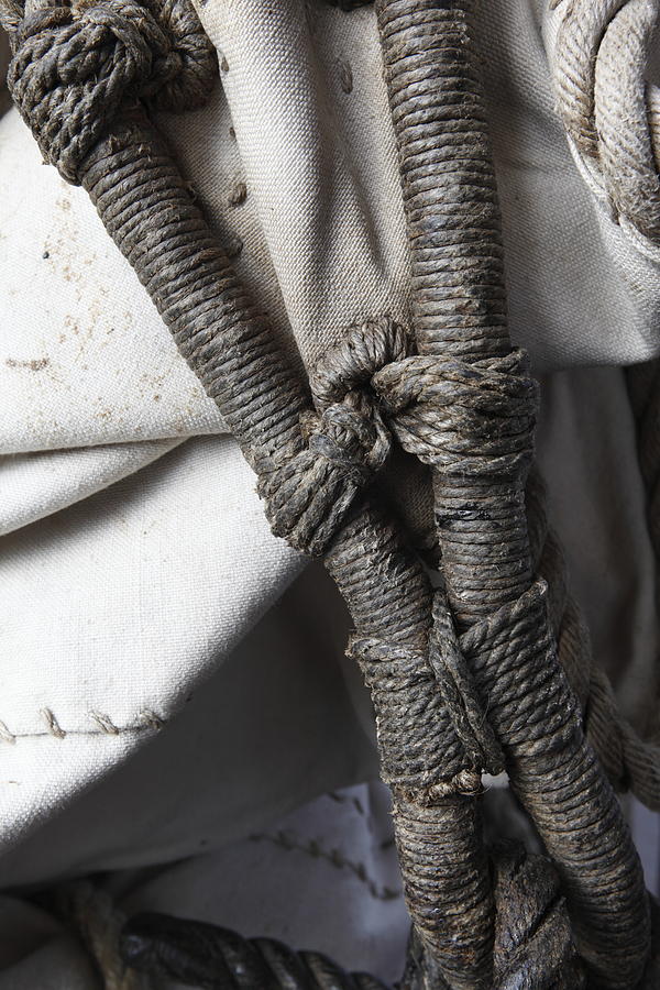 Ropes and canvas sail Photograph by Ulrich Kunst And Bettina Scheidulin