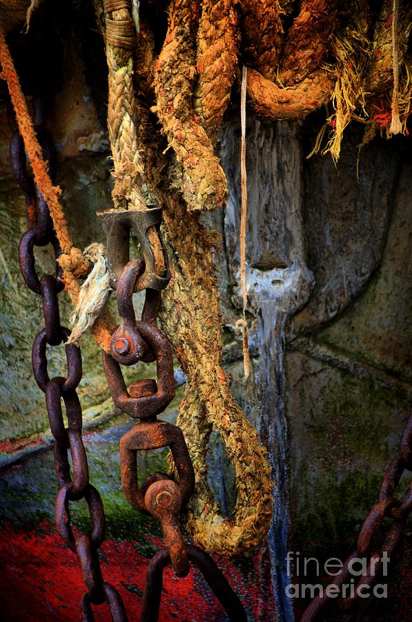 Ropes and Chains Rough Photograph by Newel Hunter