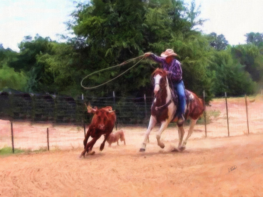 Roping Painting by Dean Wittle