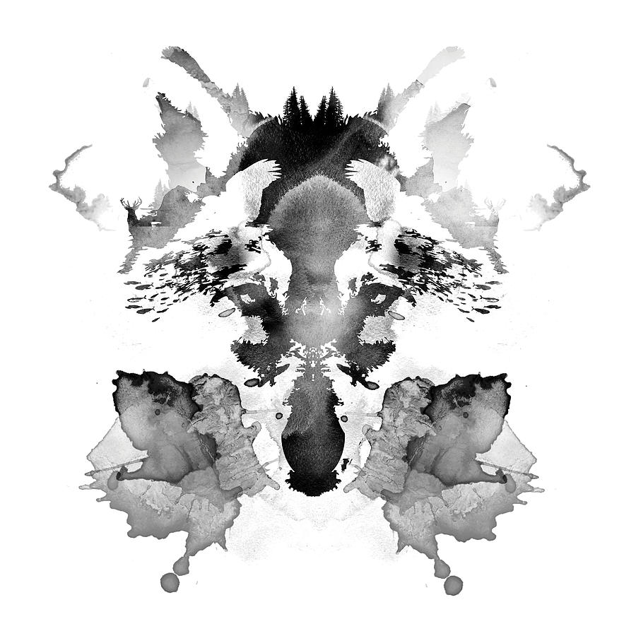 Tint Mixed Media - Rorschach by Robert Farkas