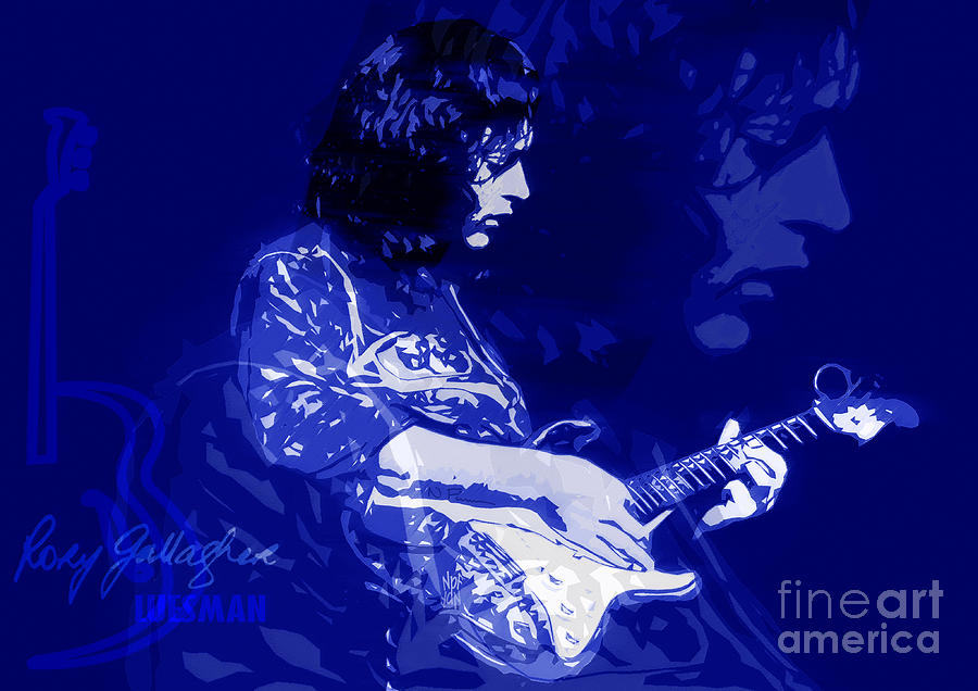 Music Painting - Rory Gallagher by Neil Finnemore