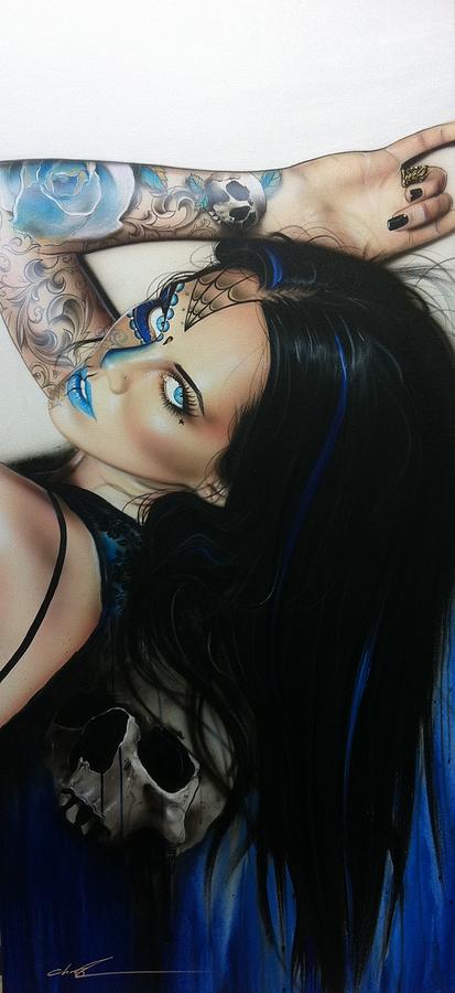 Portrait Painting - Rosa Azul by Christian Chapman Art