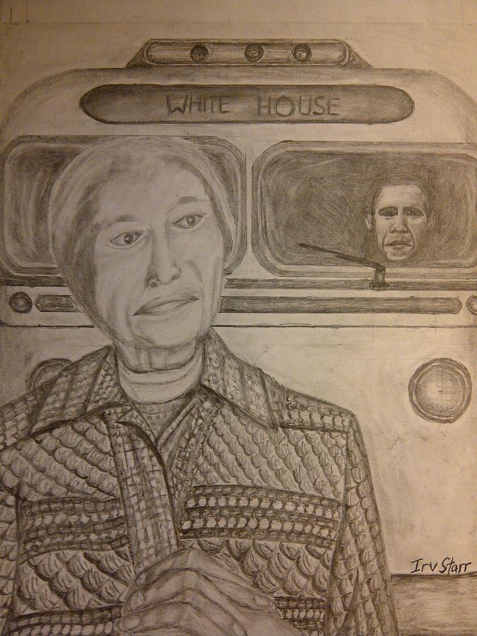 Rosa Parks Imagined Progress Drawing by Irving Starr | Fine Art America