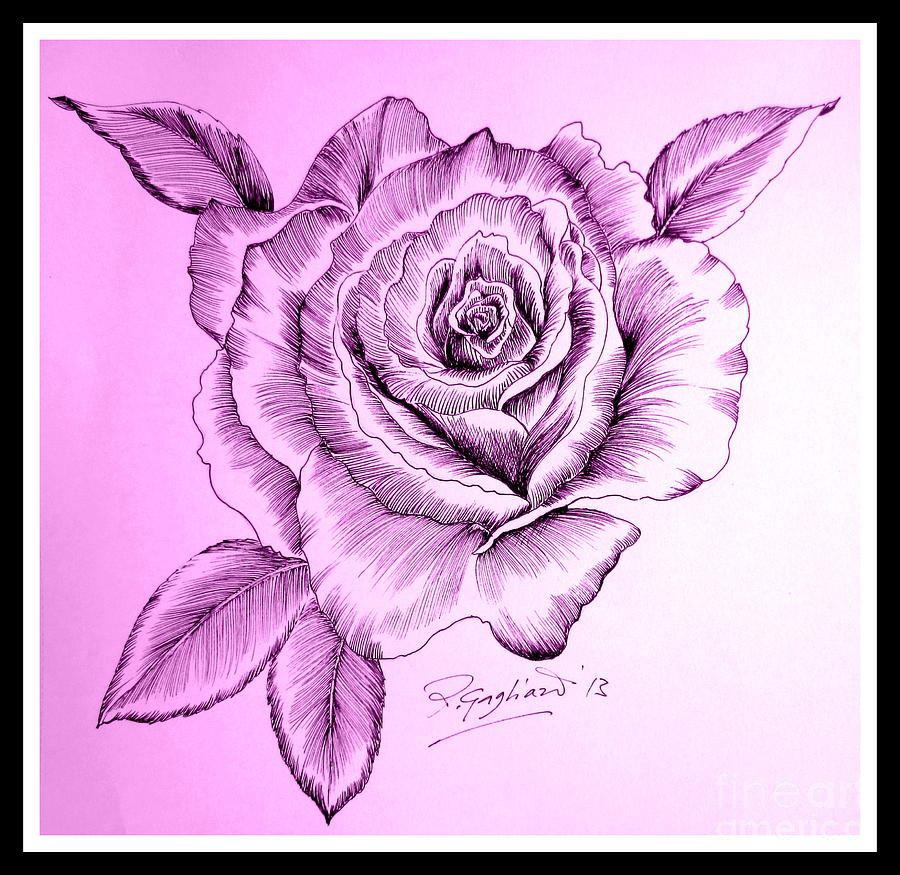 Rosa rosae rosa rosam Painting by Roberto Gagliardi