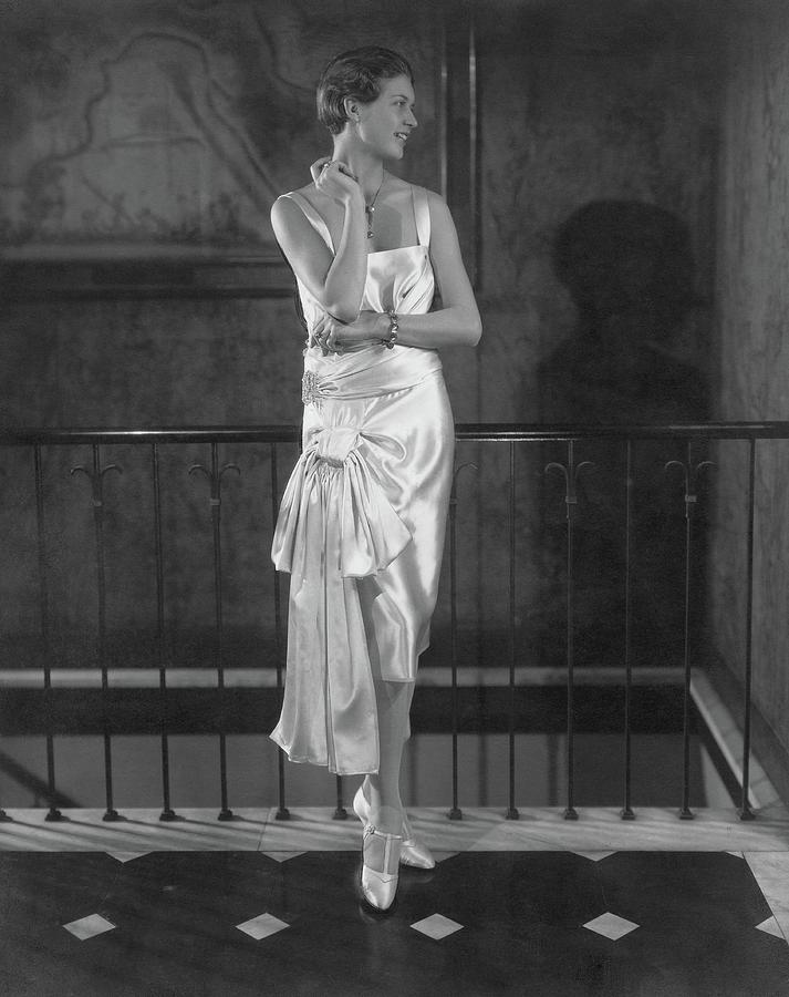 Rosalind Stair Wearing A Patou Dress Photograph by Edward Steichen