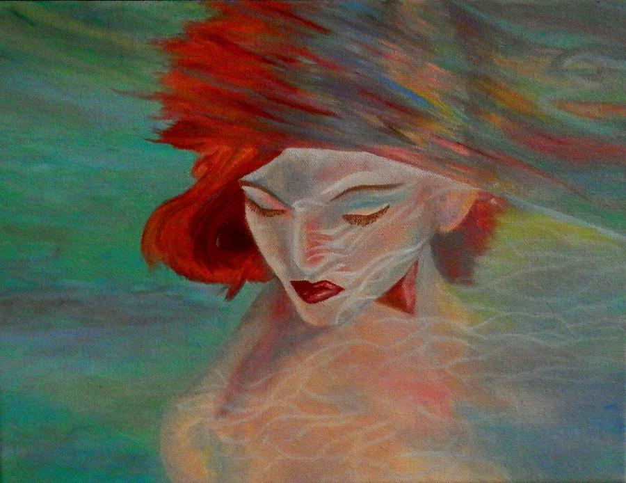 Underwater Painting - Rose by Adelle  Reardon