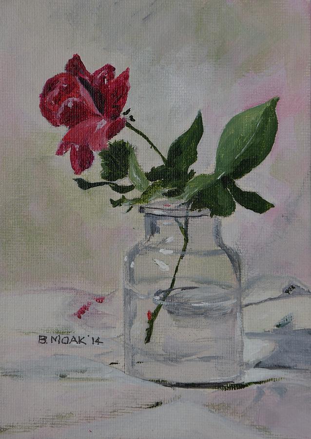 Rose I Painting by Barbara Moak