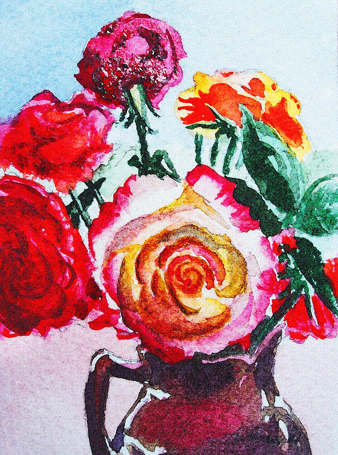 Rose Bouquet Impressionism Painting By Irina Sztukowski Fine Art America