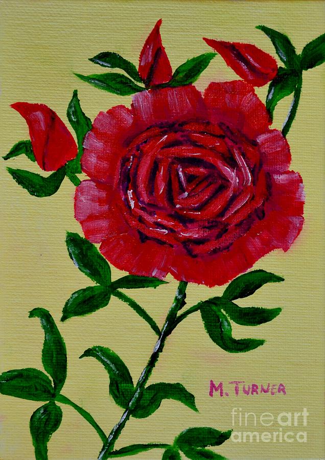 Rose Buds Painting by Melvin Turner