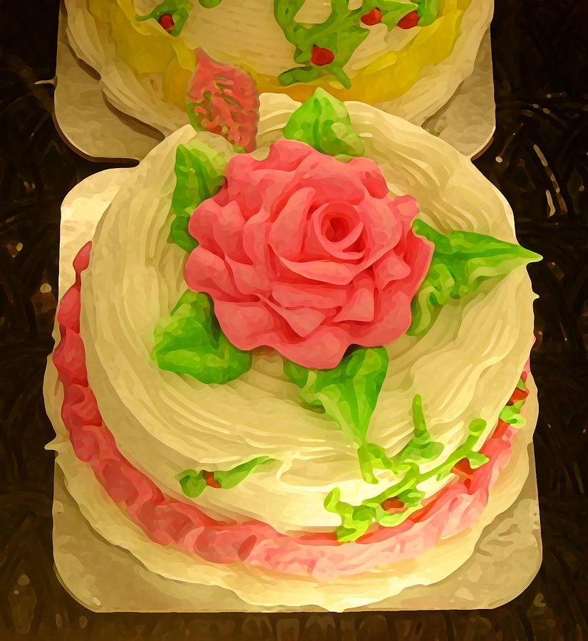 Rose Cakes Painting by Amy Vangsgard