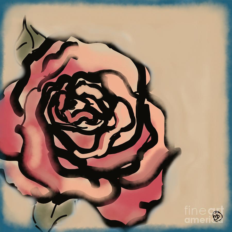Rose Digital Art by Carrie Joy Byrnes