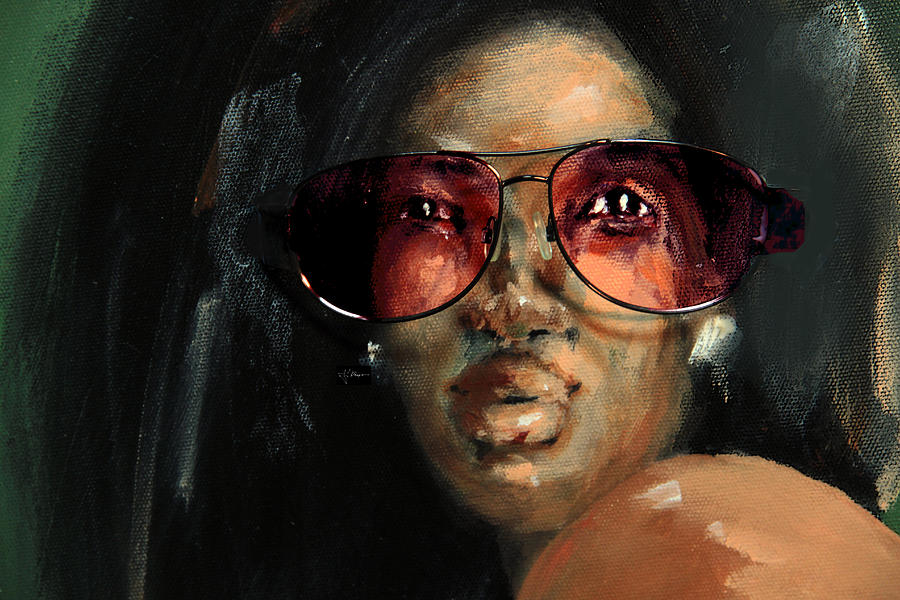 Portrait Mixed Media - Rose Colored Glasses by Jim Vance
