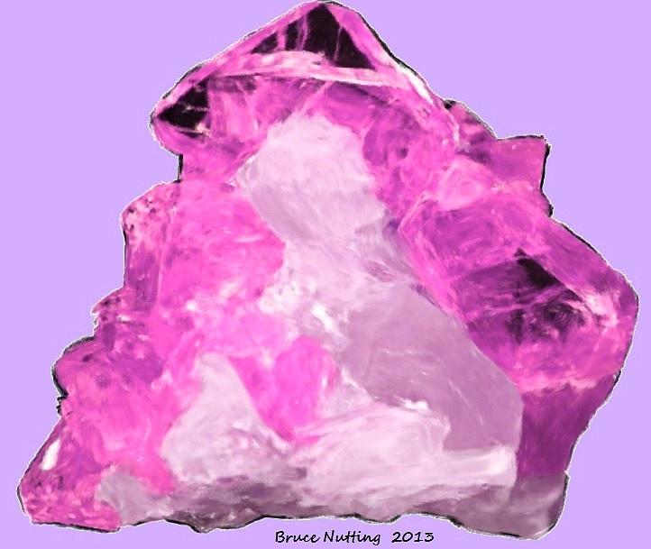Rose Crystal Quartz Painting by Bruce Nutting