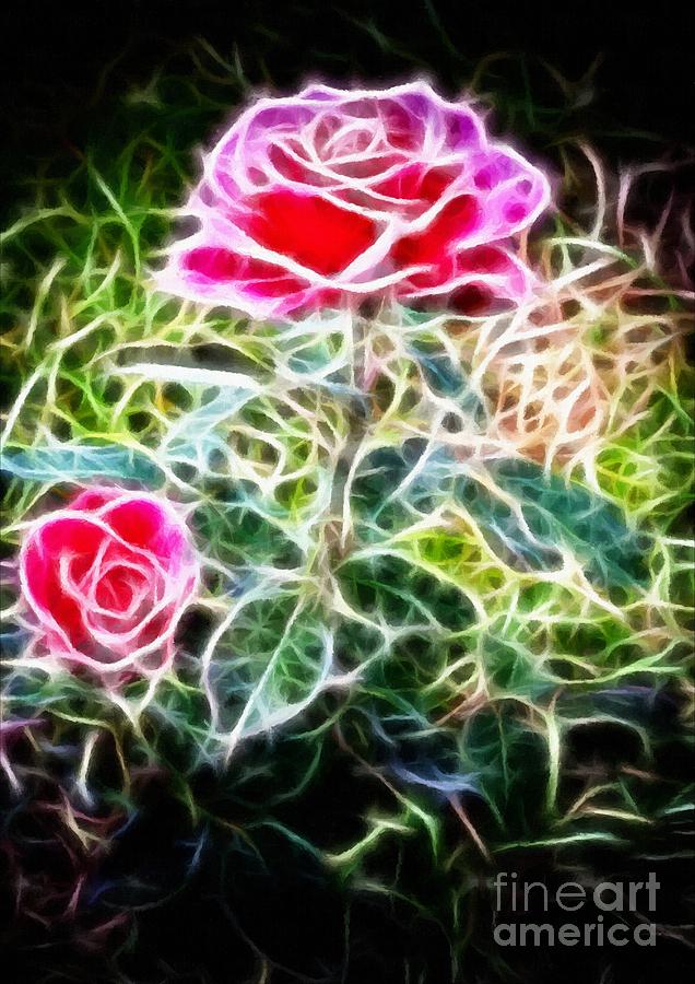 Rose Expressive Brushstrokes Photograph by Barbara A Griffin
