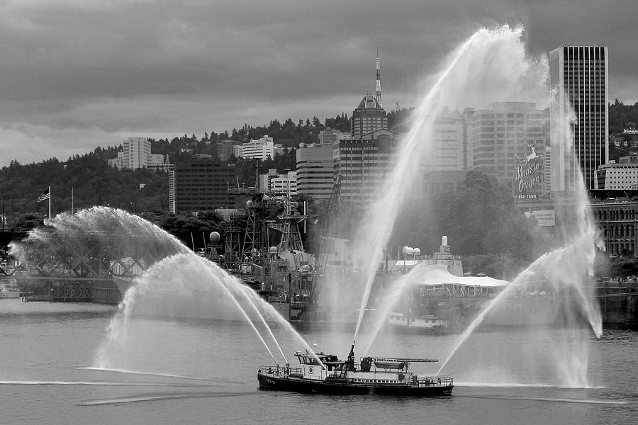 Rose Festival Fire Boat Photograph by Wes and Dotty Weber