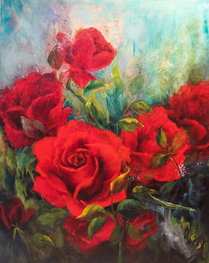 Rose Garden Painting by Elaine Bailey - Fine Art America