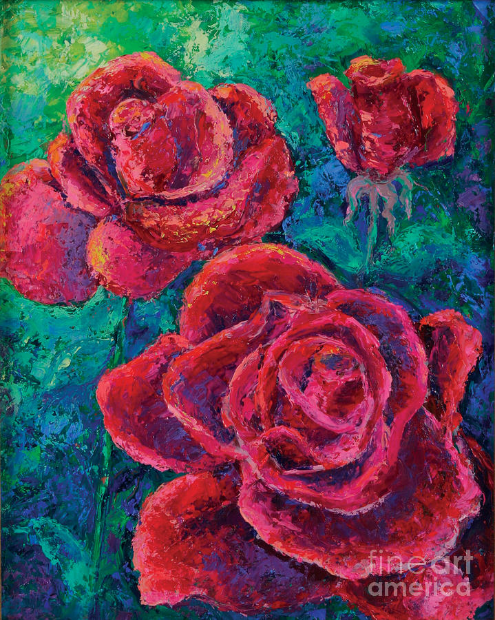 Nature Painting - Rose garden by Jackie Cleveland