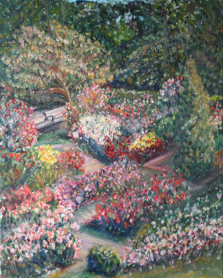 Rose Garden Painting by Quin Sweetman