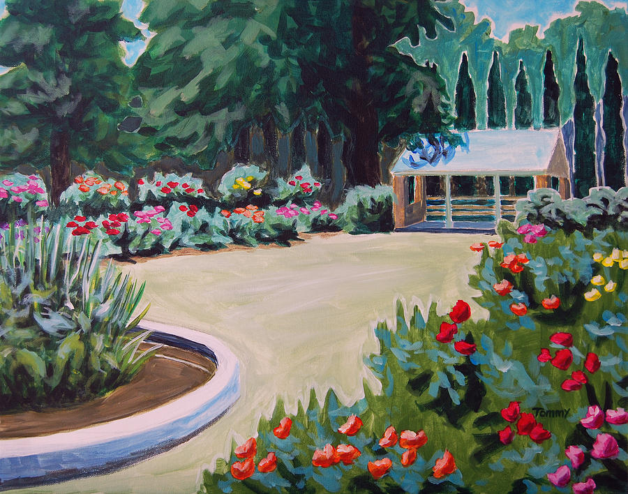 Rose Garden Painting by Tommy Midyette