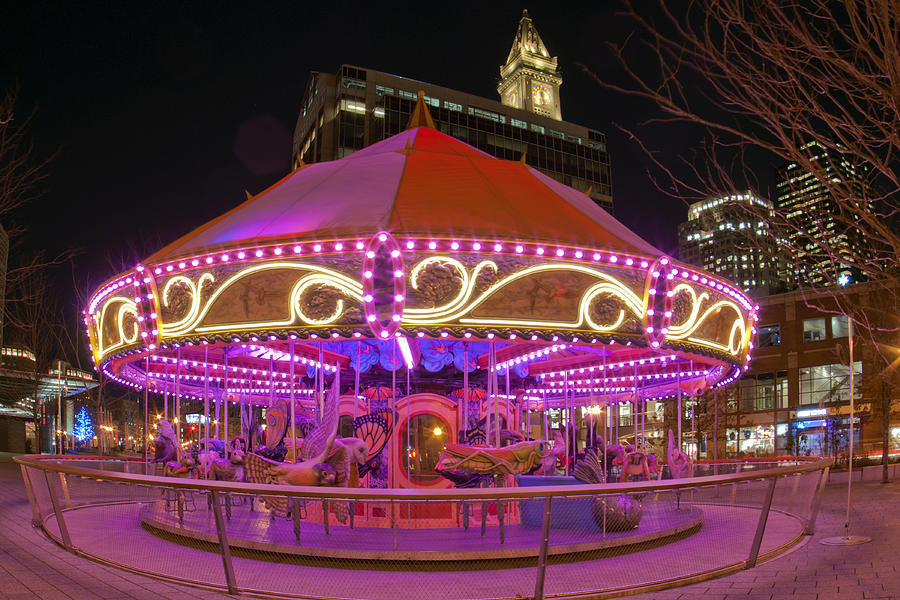 Rose Kennedy Greenway Carousel - Boston Photograph by Joann Vitali