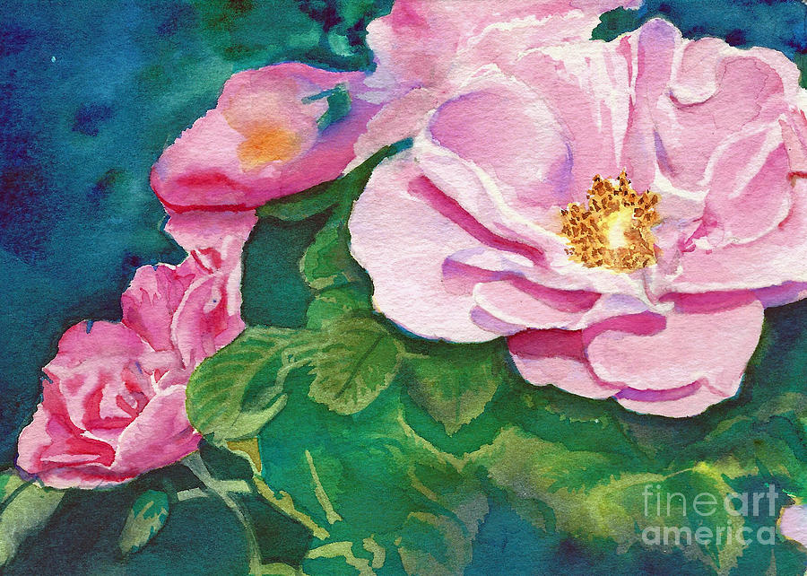 Rose Ladder Painting by Daniela Easter