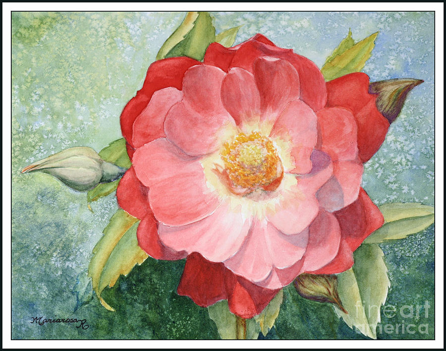 Rose Painting by Mariarosa Rockefeller