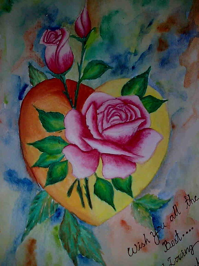 Rose Painting by Mubarak Begum - Pixels