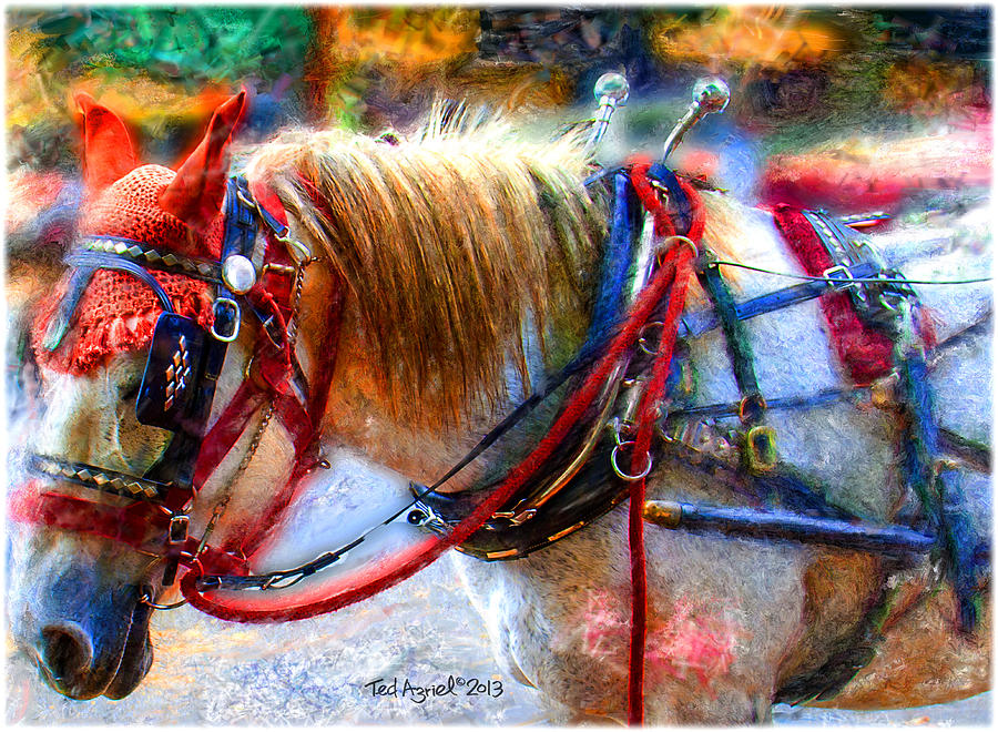 Horse Painting - Rose Of Marietta Square by Ted Azriel