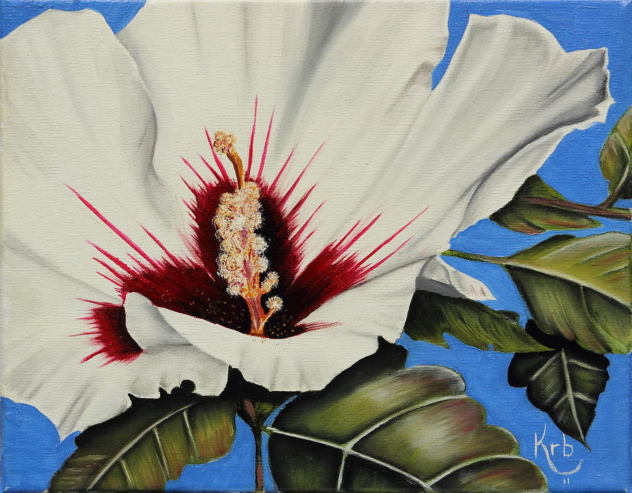 Nature Painting - Rose of Sharon by Karen Beasley
