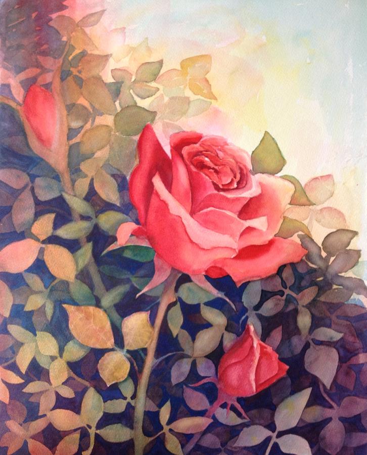 Rose On a Warm Day Painting by Marilyn Jacobson