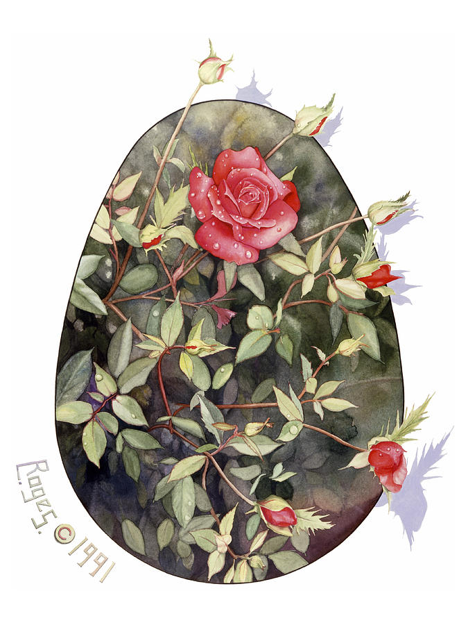 Rose Painting by Roger Snyder