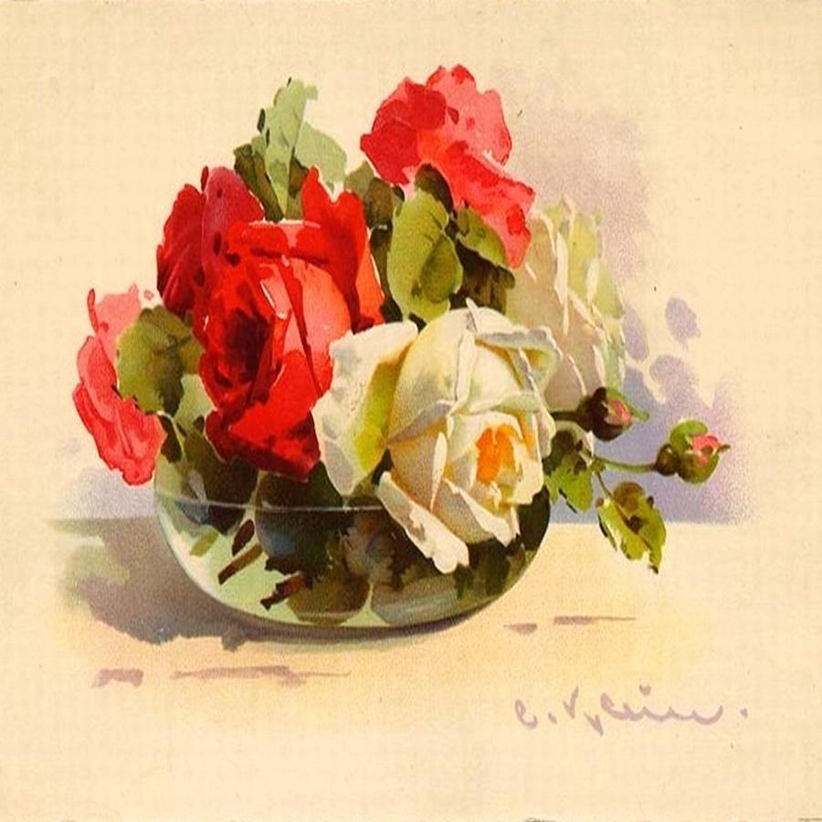 Rose Still Life Painting by Florene Welebny