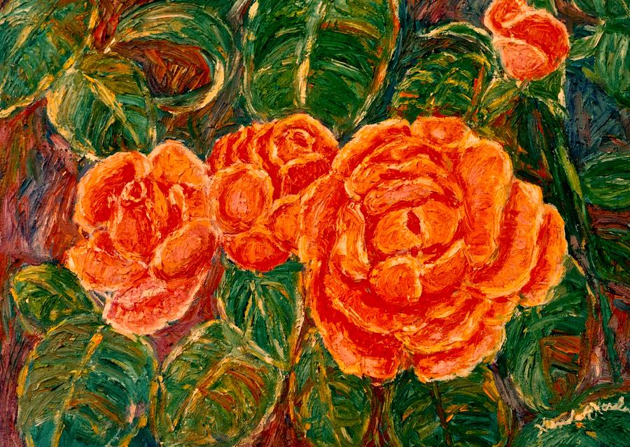 Rose Trio Painting by Kendall Kessler
