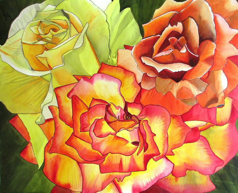 Rose Painting - Rose Trio by Sacha Grossel