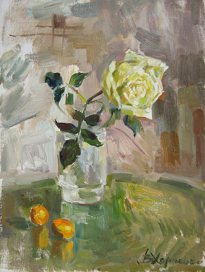 Rose Painting by Victoria Kharchenko