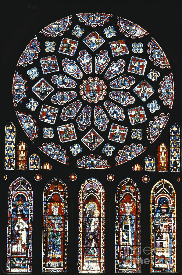 Rose Window At Chartres Cathedral Photograph by Explorer