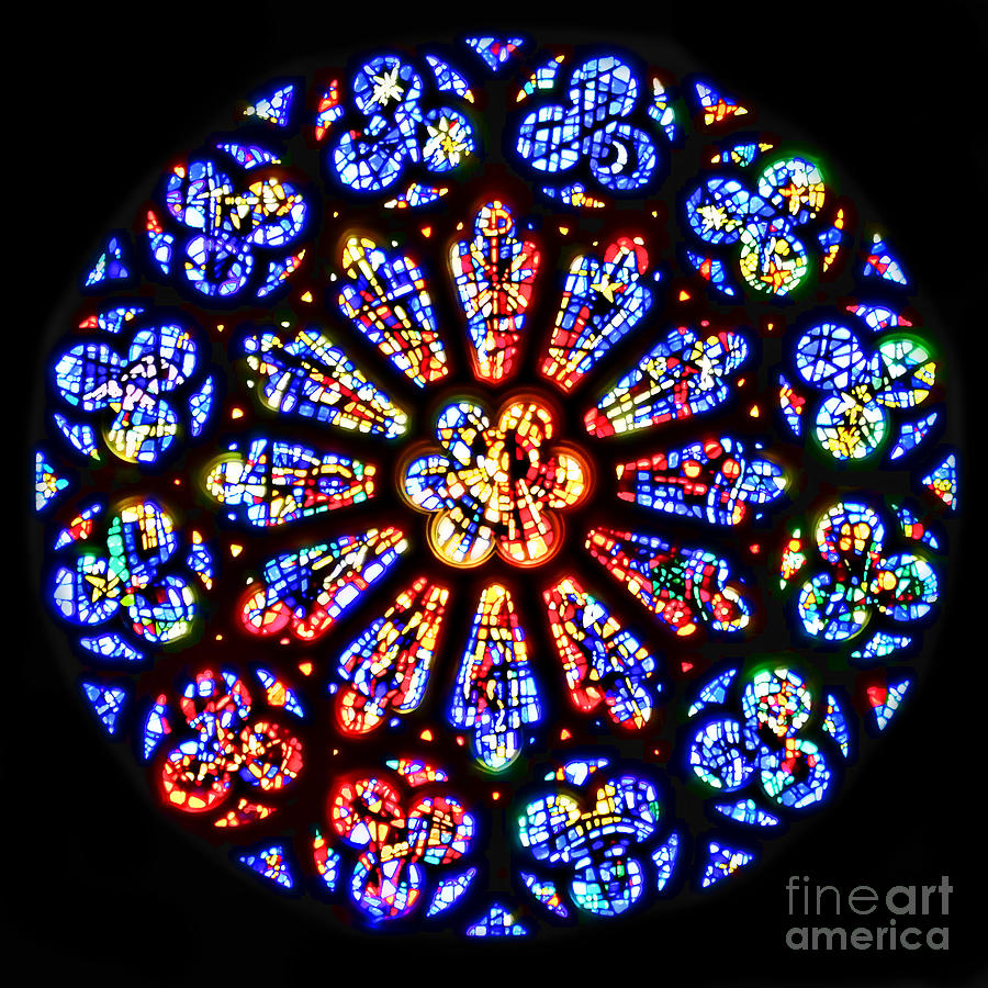 Rose Window of Grace Cathedral by Diana Sainz Photograph by Diana Raquel Sainz