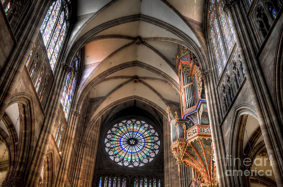 Rose window of Strasbourg Cathedral Photograph by Oscar Gutierrez